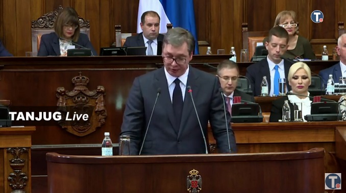 Vučić poslanicima o Kosovu i Metohiji: Moje je da saopštim istinu (UŽIVO)