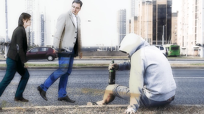 Mirno spavaj predsedniče: Žene su na bensedinu, muškarci na rakiji, deca na telefonu, mladi u kockarnici, stari na Vučiću