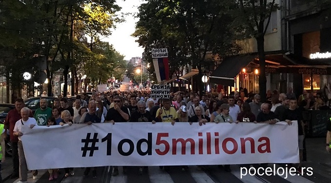 Protest “1 od 5 miliona”: “Uhapsite Vučića!”; Nema pregovora, bojkot izbora