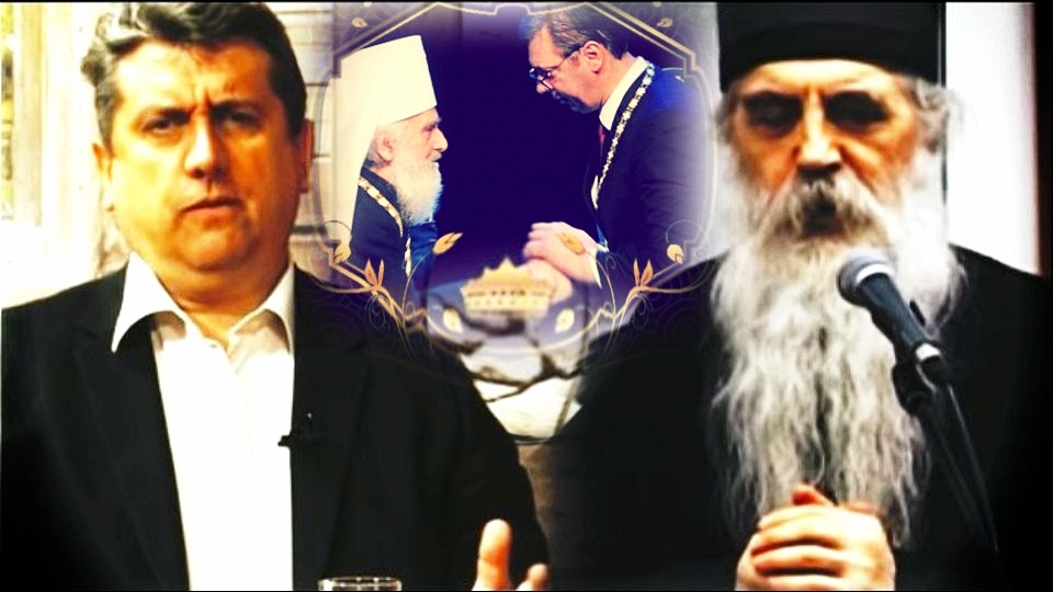 Branko Radun, istoričar iz subotičke bolnice, sa Irinejom Bulovićem u zatočeništvu drži patrijarha i SPC